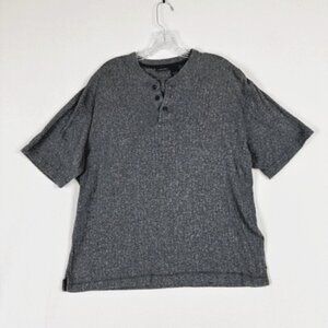 Cherokee Three Button Short Sleeve Sweater Size L
